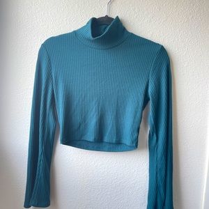 Cropped turtleneck sweater
